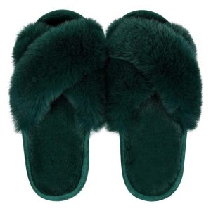 Winter Ladies Casual Fuzzy Soft Plush Home Indoor Slippers